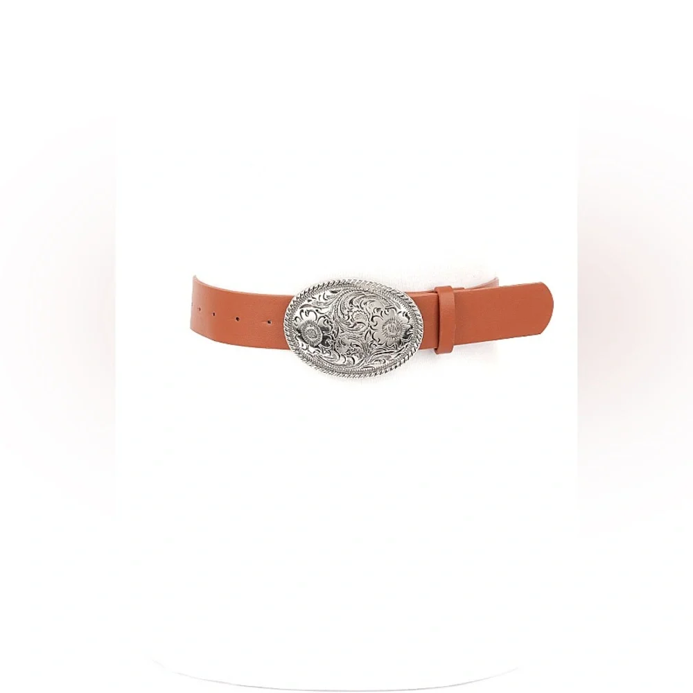 Vegan Leather Concho Statement Belt
